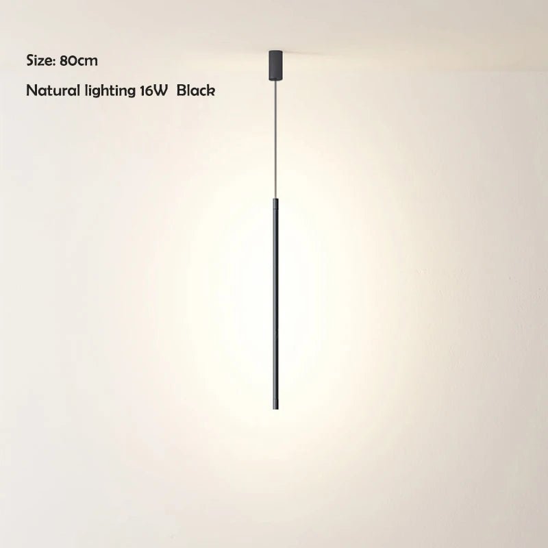 Nordic Minimalist LED Linear Pendant Light for Living Room and Bedroom - Hans Lumiere