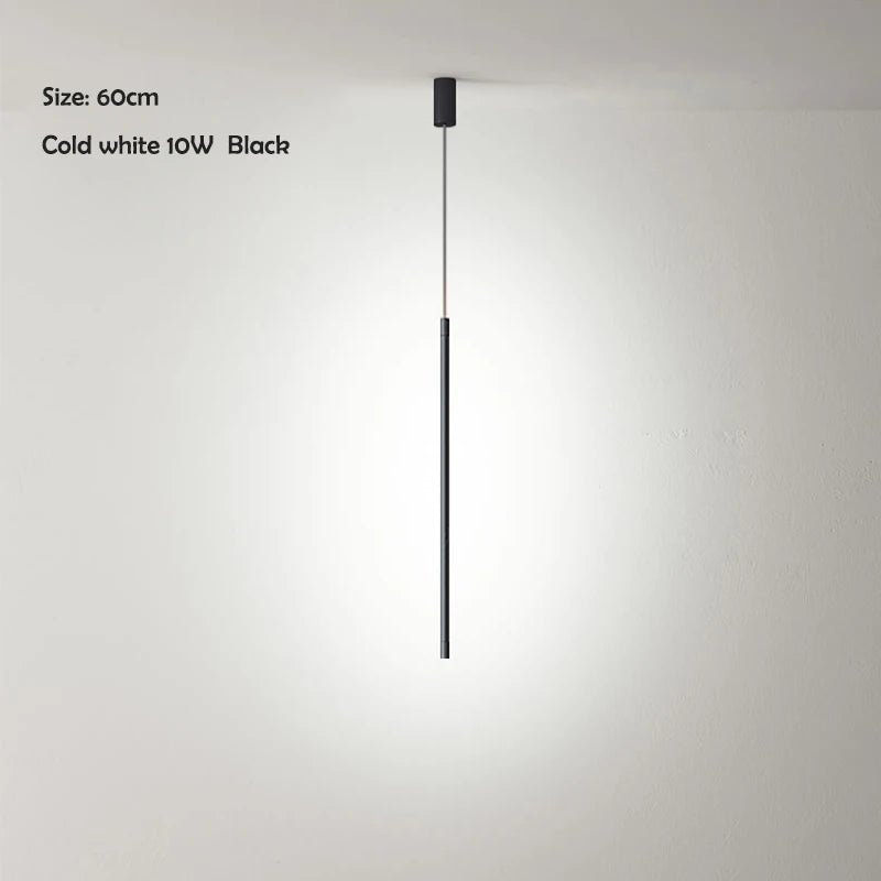 Nordic Minimalist LED Linear Pendant Light for Living Room and Bedroom - Hans Lumiere