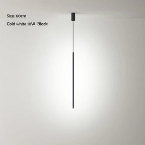 Nordic Minimalist LED Linear Pendant Light for Living Room and Bedroom - Hans Lumiere