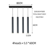 Nordic Modern Cylindrical LED Pendant Light - Black Aluminum Tube Hanging Lamp - Hans Lumiere