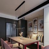 Nordic Modern Cylindrical LED Pendant Light - Black Aluminum Tube Hanging Lamp - Hans Lumiere