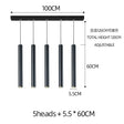 Nordic Modern Cylindrical LED Pendant Light - Black Aluminum Tube Hanging Lamp - Hans Lumiere