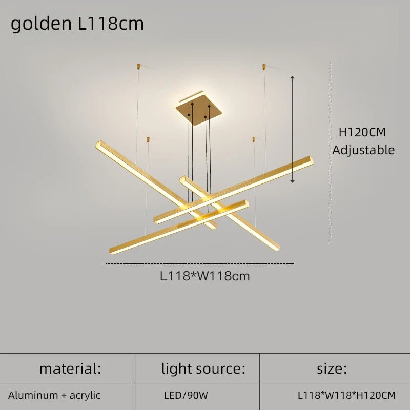 Nordic Modern Dimmable LED Ring Chandelier for Living Room - Hans Lumiere