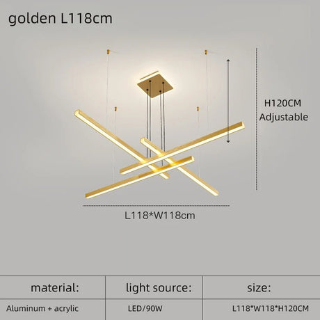 Nordic Modern Dimmable LED Ring Chandelier for Living Room - Hans Lumiere