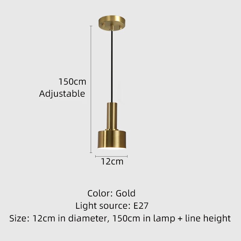 Nordic Modern Gold Chandelier Pendant Light - Hans Lumiere