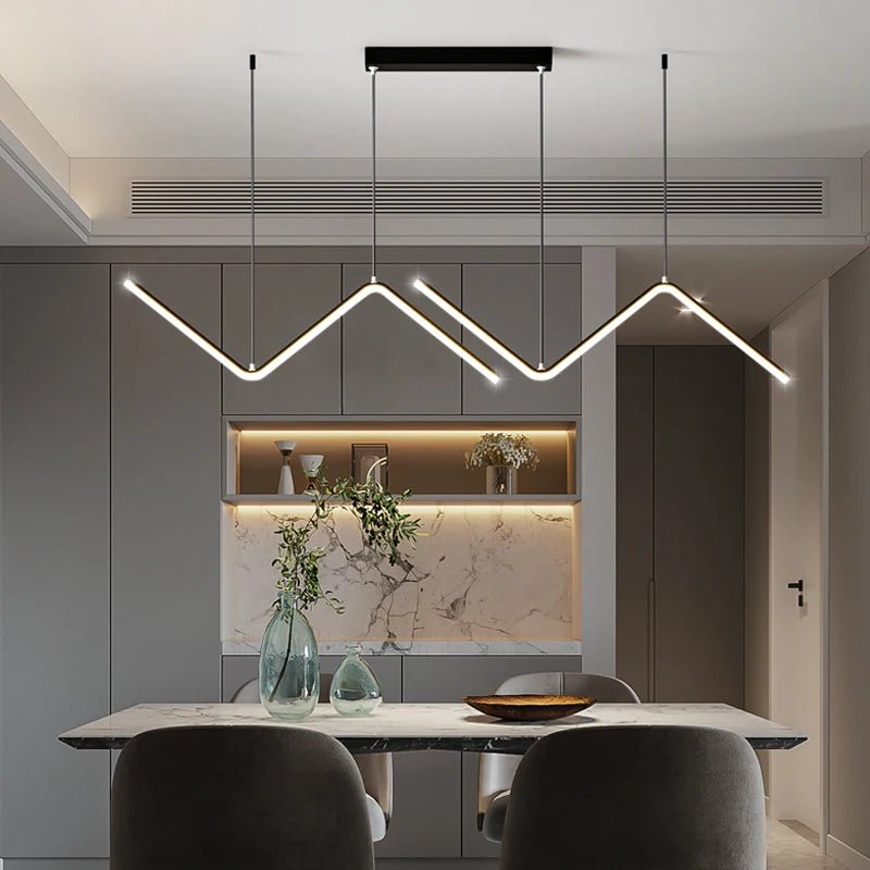 Nordic Modern LED Pendant Light in Gold or Black - Hans Lumiere