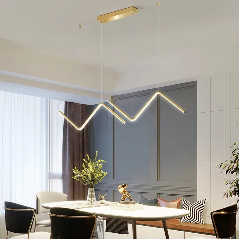 Nordic Modern LED Pendant Light in Gold or Black - Hans Lumiere