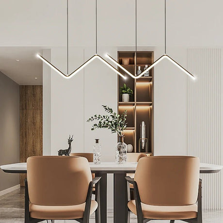 Nordic Modern LED Pendant Light in Gold or Black - Hans Lumiere