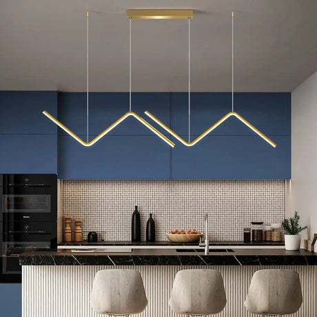 Nordic Modern LED Pendant Light in Gold or Black - Hans Lumiere