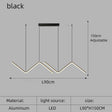 Nordic Modern LED Pendant Light in Gold or Black - Hans Lumiere
