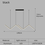 Nordic Modern LED Pendant Light in Gold or Black - Hans Lumiere
