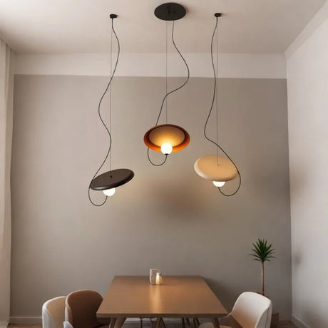 Nordic Modern Metal Pendant Light – Single Hanging Lamp for Bedside, Bar & Kitchen - Hans Lumiere