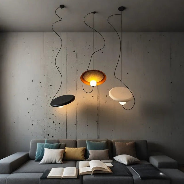 Nordic Modern Metal Pendant Light – Single Hanging Lamp for Bedside, Bar & Kitchen - Hans Lumiere