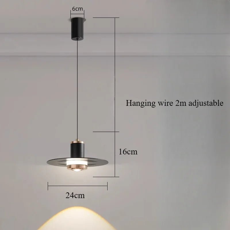 Nordic Modern Minimalist Bedside Pendant Light - Hans Lumiere