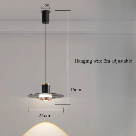Nordic Modern Minimalist Bedside Pendant Light - Hans Lumiere