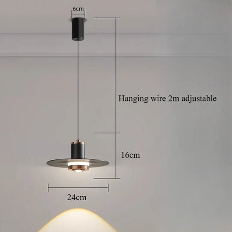 Nordic Modern Minimalist Bedside Pendant Light - Hans Lumiere