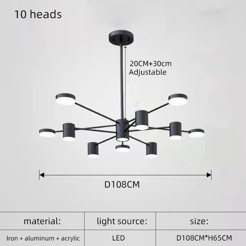 Nordic Modern Minimalist LED Chandelier - Hans Lumiere