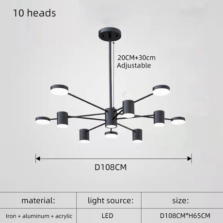 Nordic Modern Minimalist LED Chandelier - Hans Lumiere
