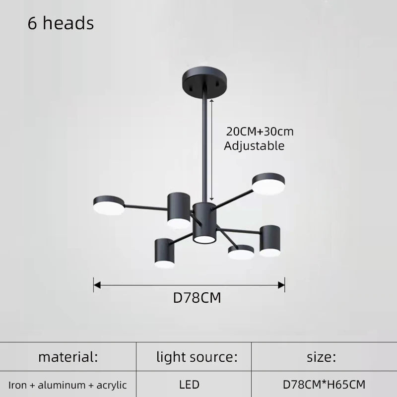 Nordic Modern Minimalist LED Chandelier - Hans Lumiere