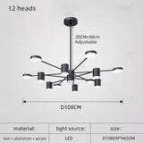 Nordic Modern Minimalist LED Chandelier - Hans Lumiere
