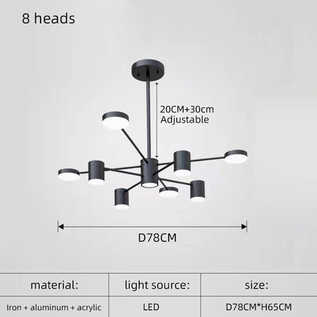 Nordic Modern Minimalist LED Chandelier - Hans Lumiere