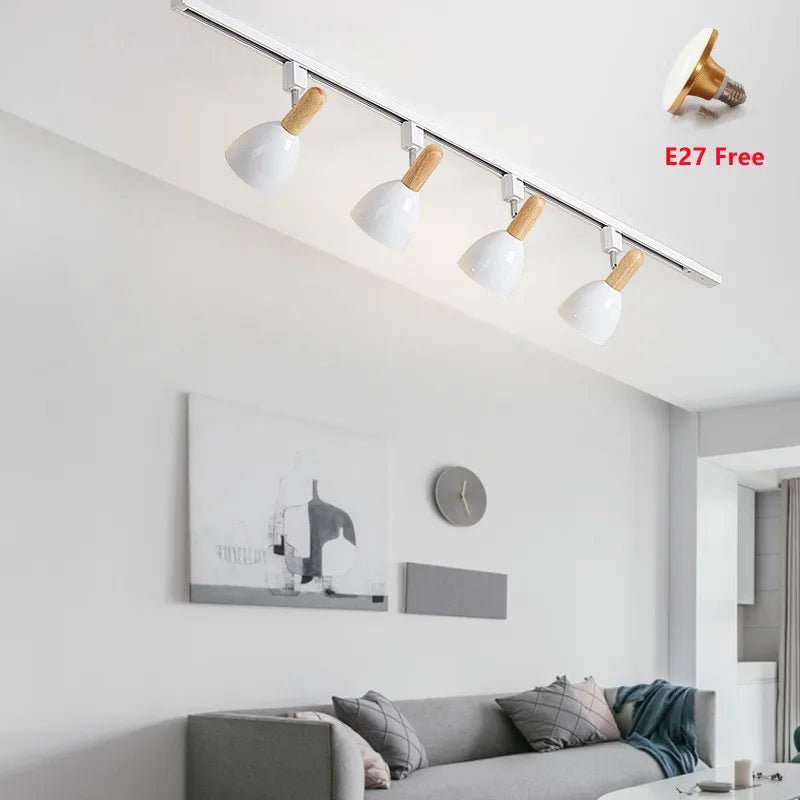 Nordic Modern Wooden LED Track Light - Hans Lumiere