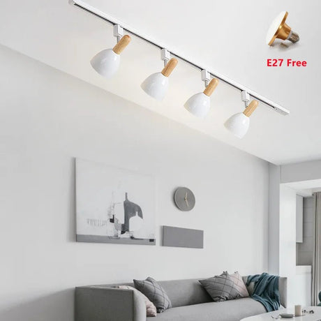 Nordic Modern Wooden LED Track Light - Hans Lumiere