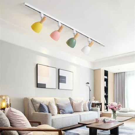 Nordic Modern Wooden LED Track Light - Hans Lumiere