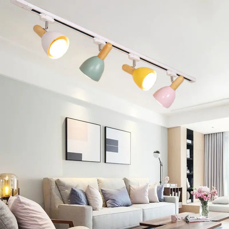 Nordic Modern Wooden LED Track Light - Hans Lumiere