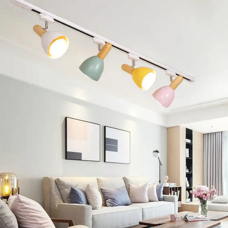 Nordic Modern Wooden LED Track Light - Hans Lumiere