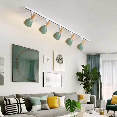 Nordic Modern Wooden LED Track Light - Hans Lumiere