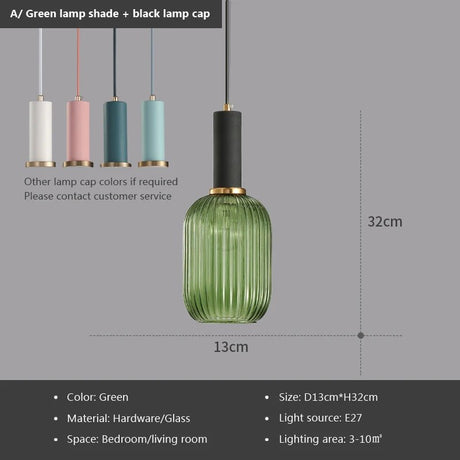 Nordic Retro Colorful Glass Pendant Lights - Hans Lumiere