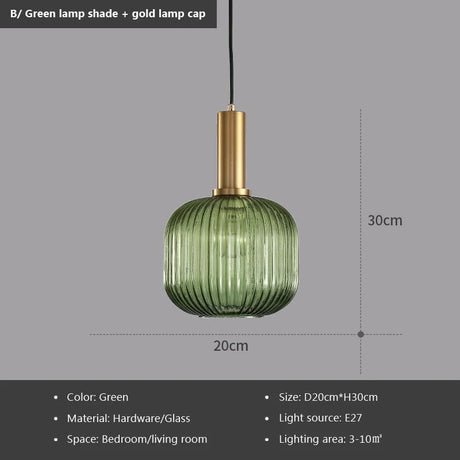 Nordic Retro Colorful Glass Pendant Lights - Hans Lumiere