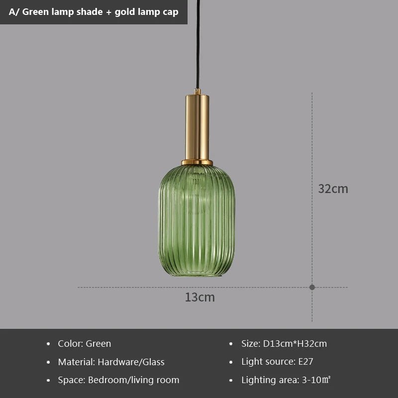 Nordic Retro Colorful Glass Pendant Lights - Hans Lumiere