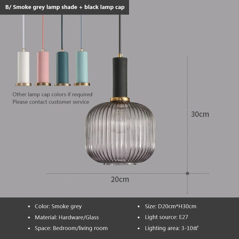 Nordic Retro Colorful Glass Pendant Lights - Hans Lumiere