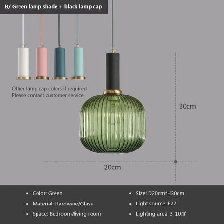 Nordic Retro Colorful Glass Pendant Lights - Hans Lumiere