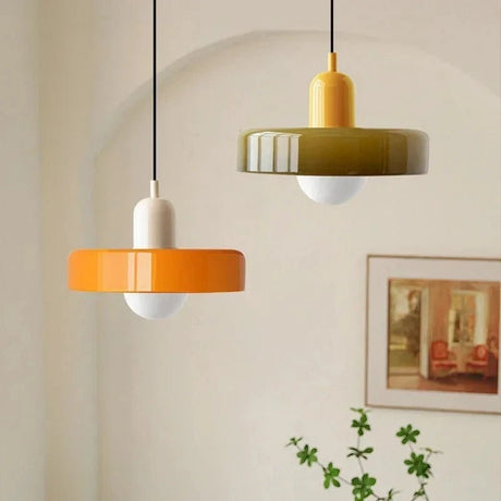Nordic Retro Glass Pendant Light with E27 LED - Hans Lumiere
