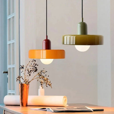 Nordic Retro Glass Pendant Light with E27 LED - Hans Lumiere