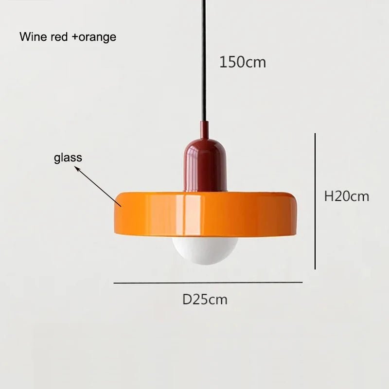 Nordic Retro Glass Pendant Light with E27 LED - Hans Lumiere