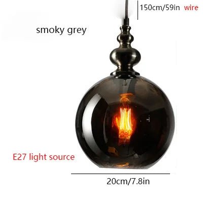 Nordic Retro Water Ripple Luster Glass Pendant Light - Hans Lumiere