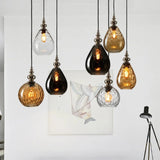 Nordic Retro Water Ripple Luster Glass Pendant Light - Hans Lumiere