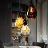 Nordic Retro Water Ripple Luster Glass Pendant Light - Hans Lumiere