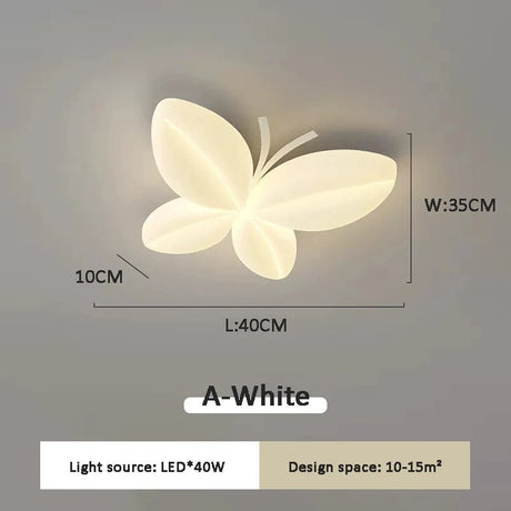 Nordic Romantic Butterfly Children's Room Ceiling Light - Hans Lumiere