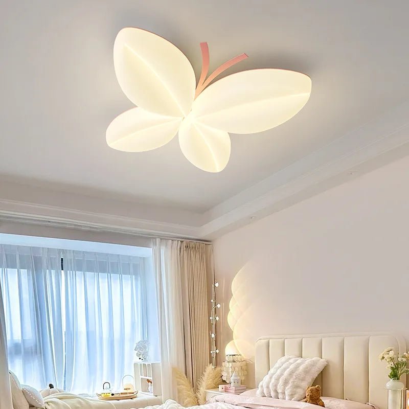 Nordic Romantic Butterfly Children's Room Ceiling Light - Hans Lumiere