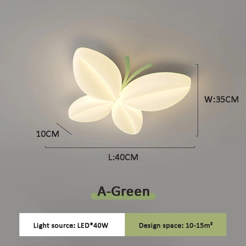 Nordic Romantic Butterfly Children's Room Ceiling Light - Hans Lumiere