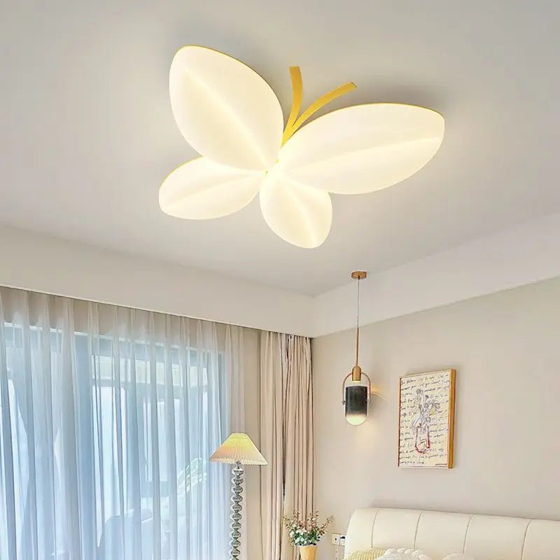 Nordic Romantic Butterfly Children's Room Ceiling Light - Hans Lumiere
