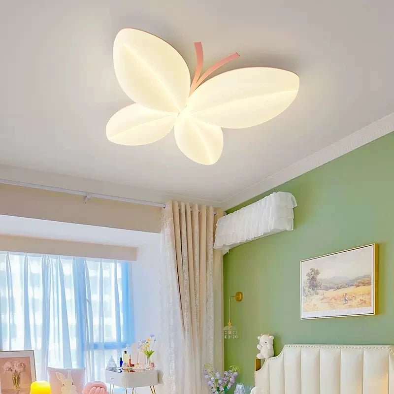 Nordic Romantic Butterfly Children's Room Ceiling Light - Hans Lumiere