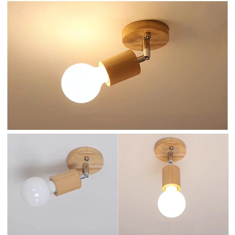 Nordic Rotatable Decorate Spotlight Wooden Ceiling Light - Hans Lumiere
