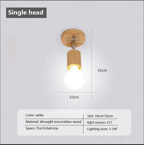 Nordic Rotatable Decorate Spotlight Wooden Ceiling Light - Hans Lumiere