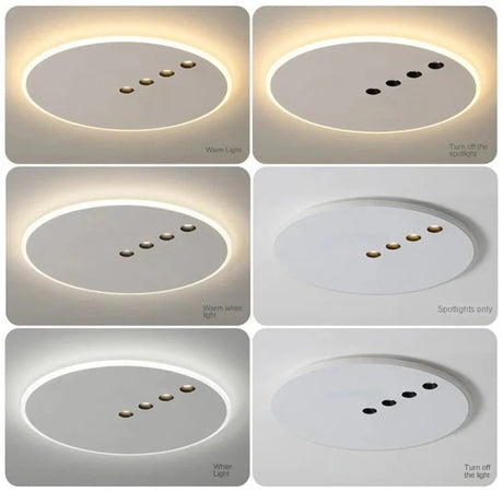 Nordic Round Dimming LED Ceiling Lamp - Hans Lumiere